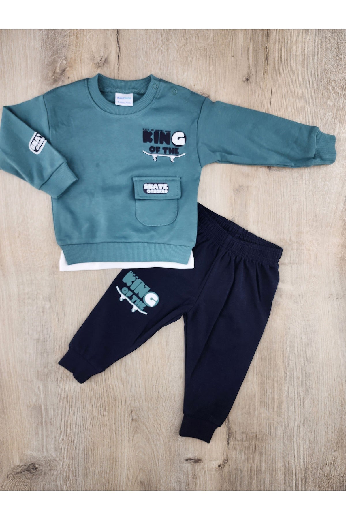 Nazar Bebe (9-24 Ay) 26820 King Skate Desenli Mevsimlik Takım
