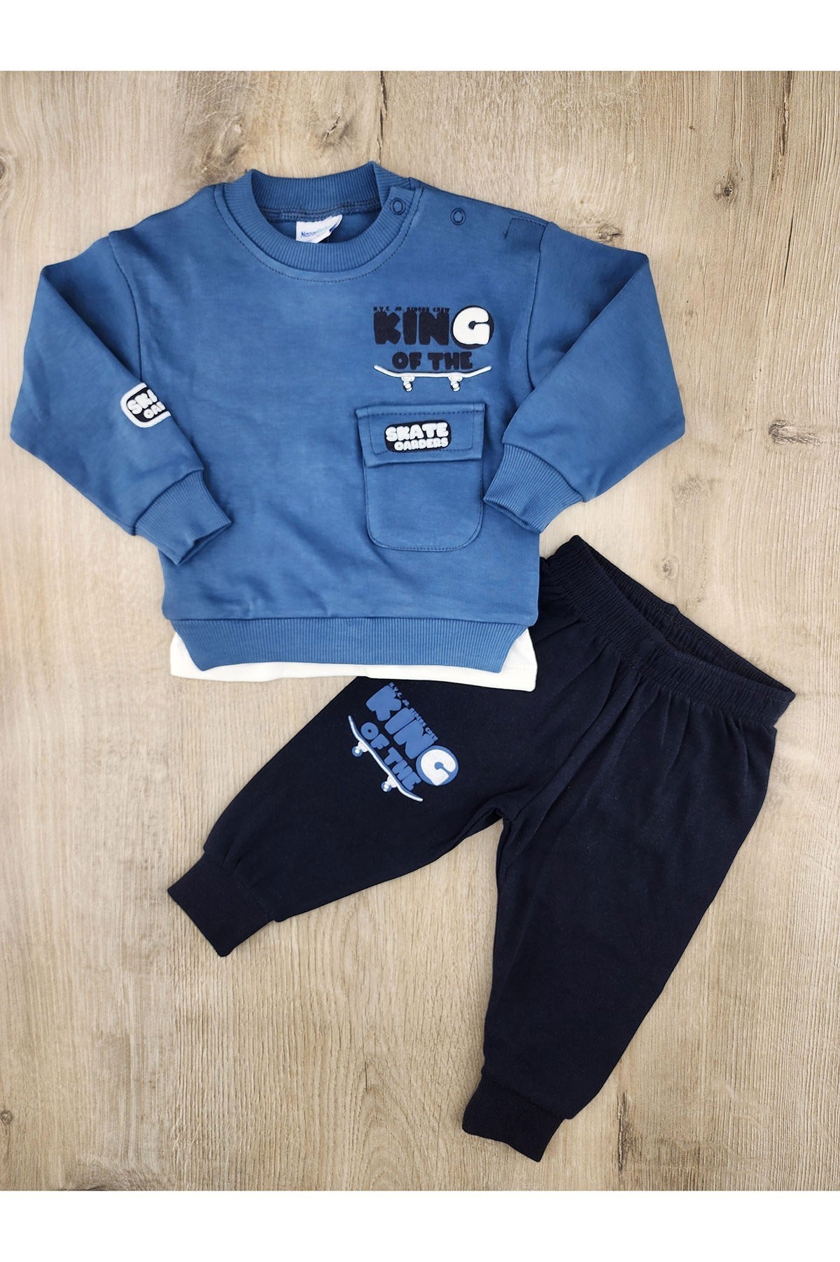 Nazar Bebe (9-24 Ay) 26820 King Skate Desenli Mevsimlik Takım