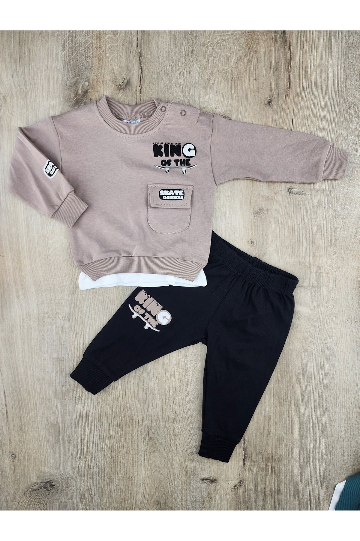 Nazar Bebe (9-24 Ay) 26820 King Skate Desenli Mevsimlik Takım