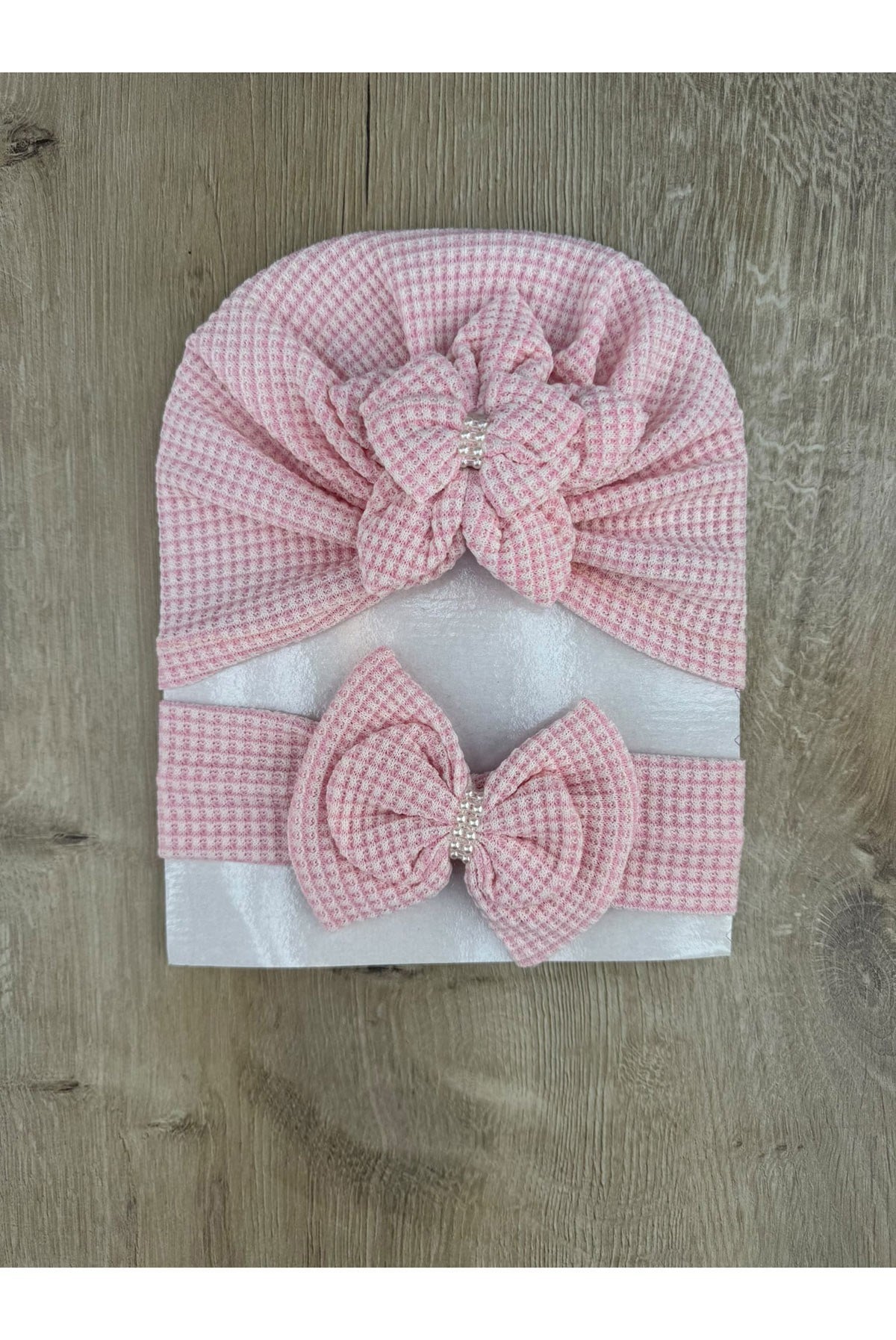 NW (0-2 Yaş) Ekoseli 2Li Bone Bandana Seti