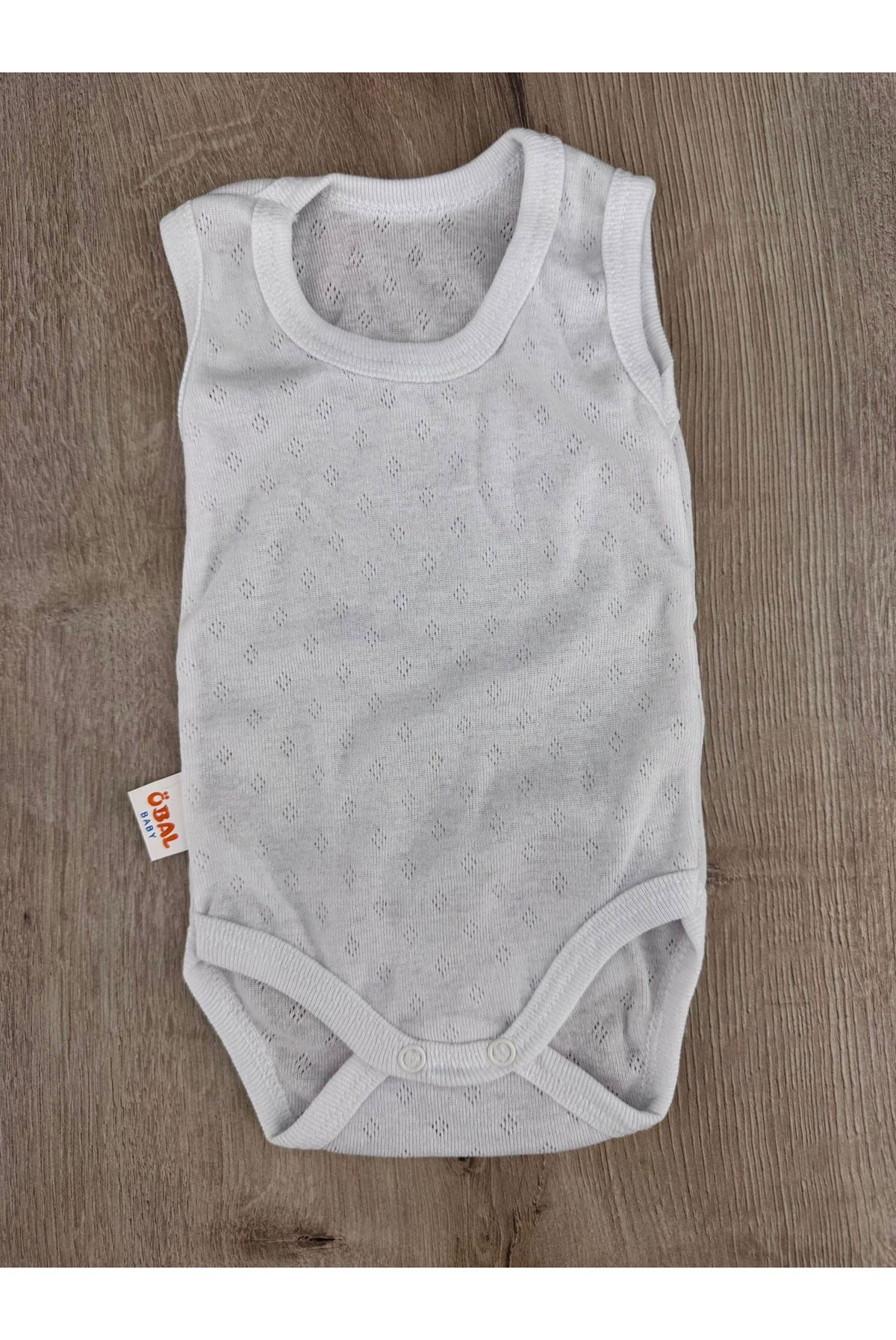 Öbal(1ay-3Yaş) Jakarlı Kalın Askılı Çıtçıtlı Badi