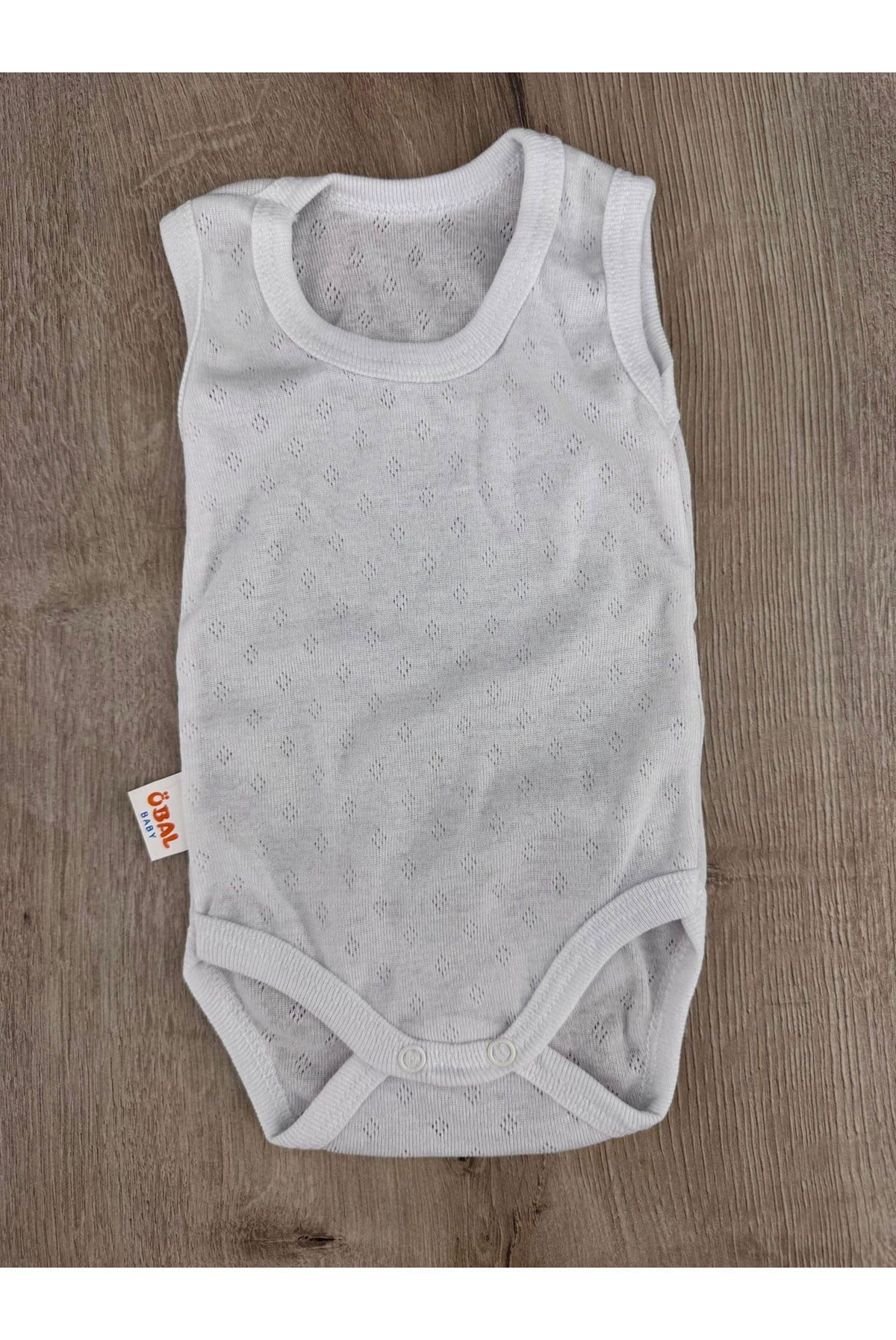 Öbal(1ay-3Yaş) Jakarlı Kalın Askılı Çıtçıtlı Badi
