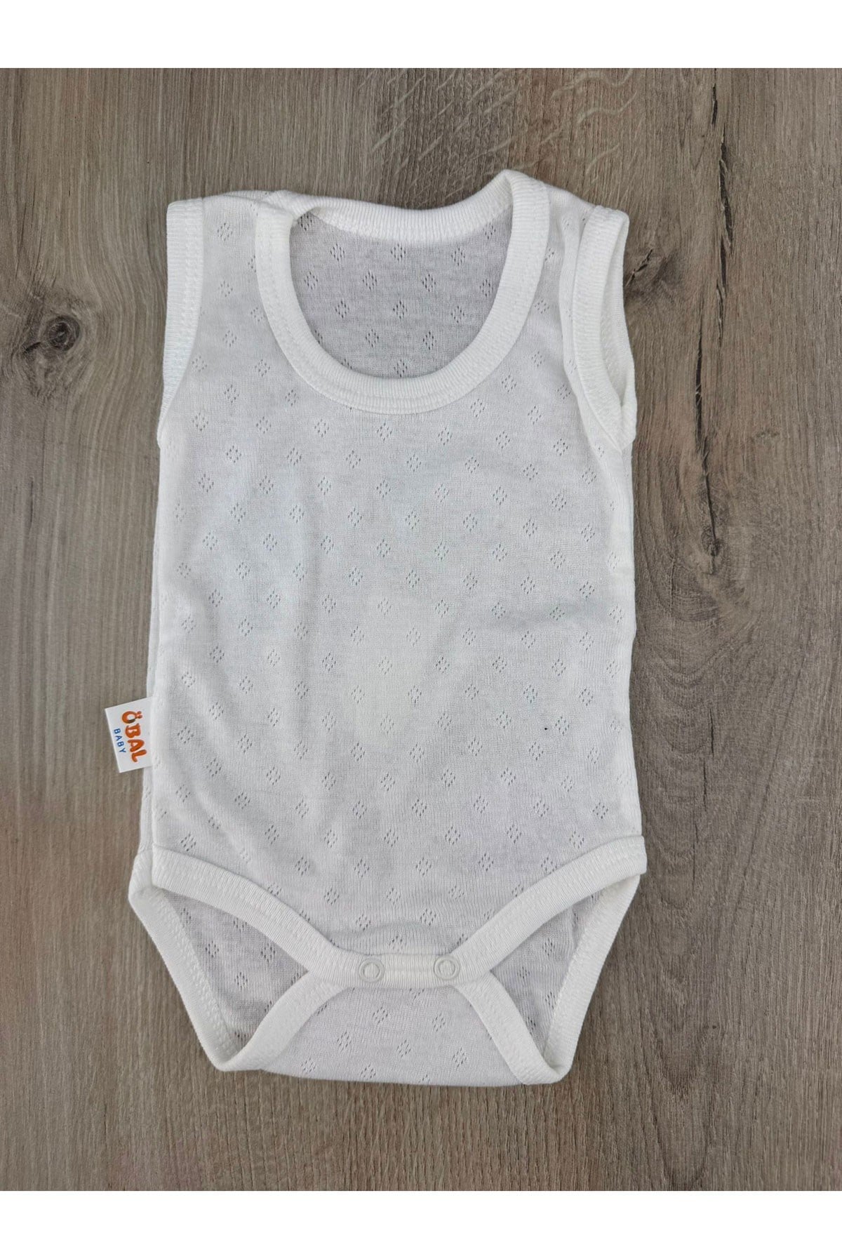Öbal(1ay-3Yaş) Jakarlı Kalın Askılı Çıtçıtlı Badi