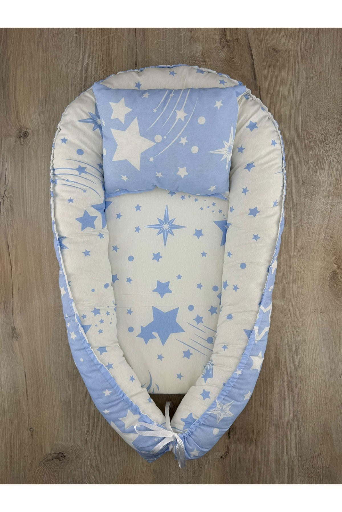 OMG Büyük Yıldız Desenli Babynest Bebek Yatağı 40x75Cm