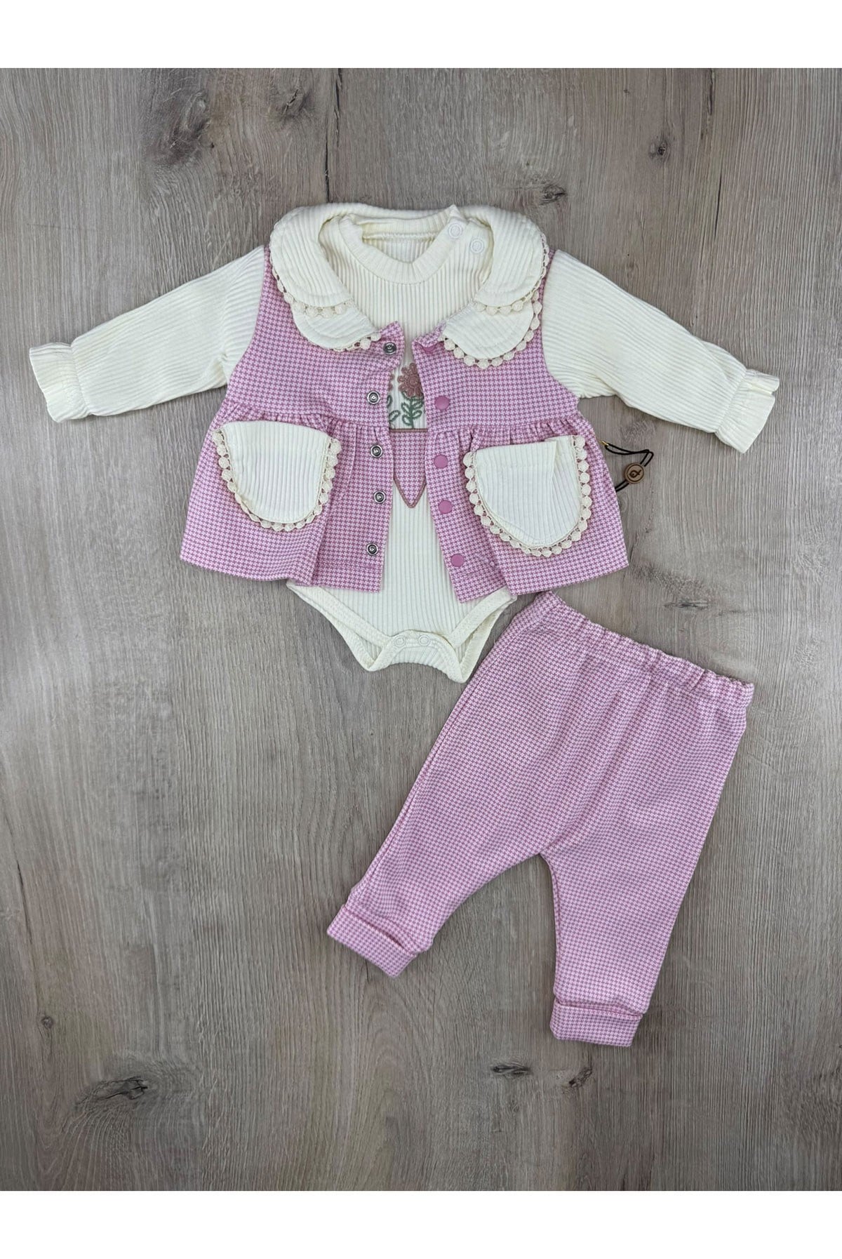 Pakel Baby (0-12 Ay) Cepli Ponponlu Hırkalı 3Lü Takım