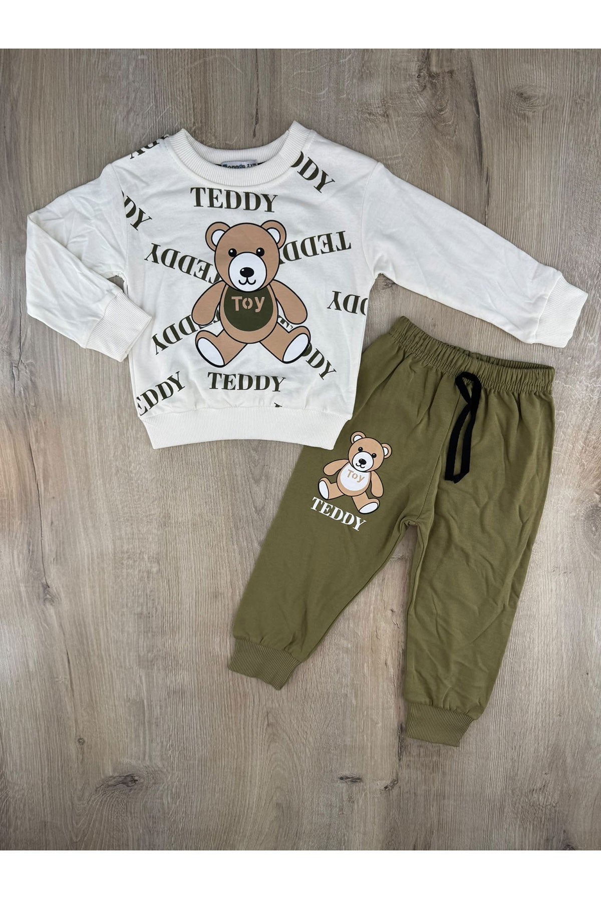 Rengo (2-5 Yaş) Teddy Ayıcık Desenli Mevsimlik Takım