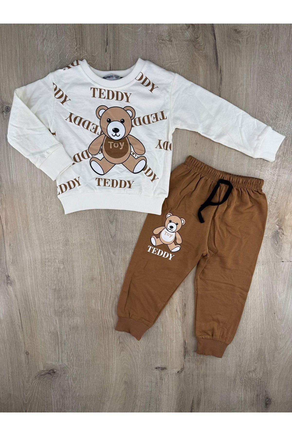 Rengo (2-5 Yaş) Teddy Ayıcık Desenli Mevsimlik Takım