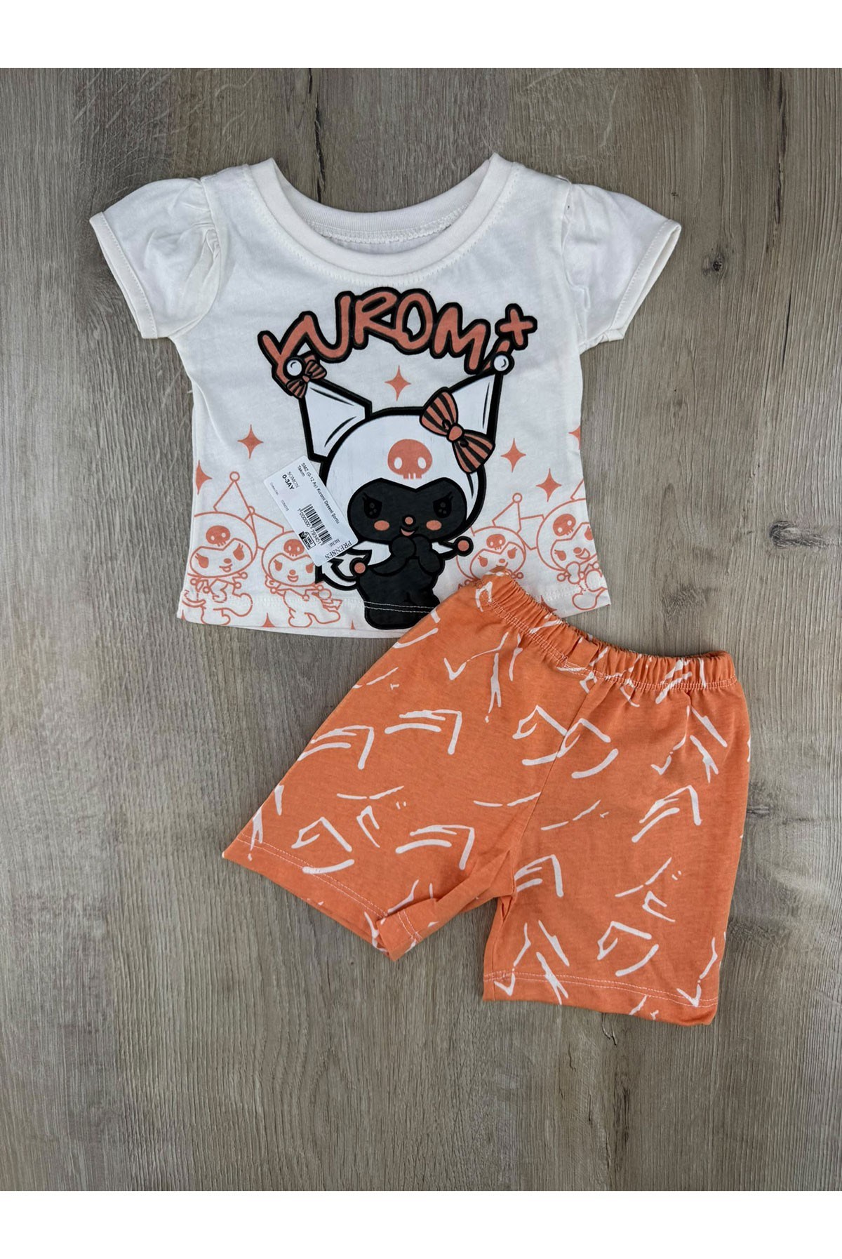 SMZ (0-12 Ay) Kuromi Desenli Şortlu Takım