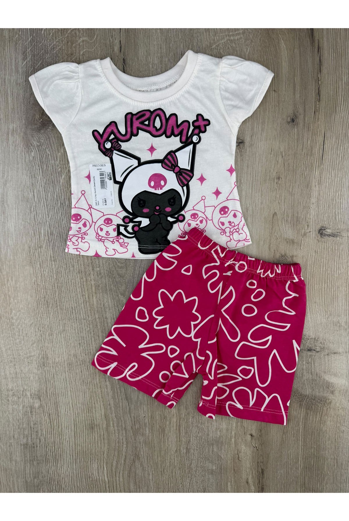 SMZ (0-12 Ay) Kuromi Desenli Şortlu Takım