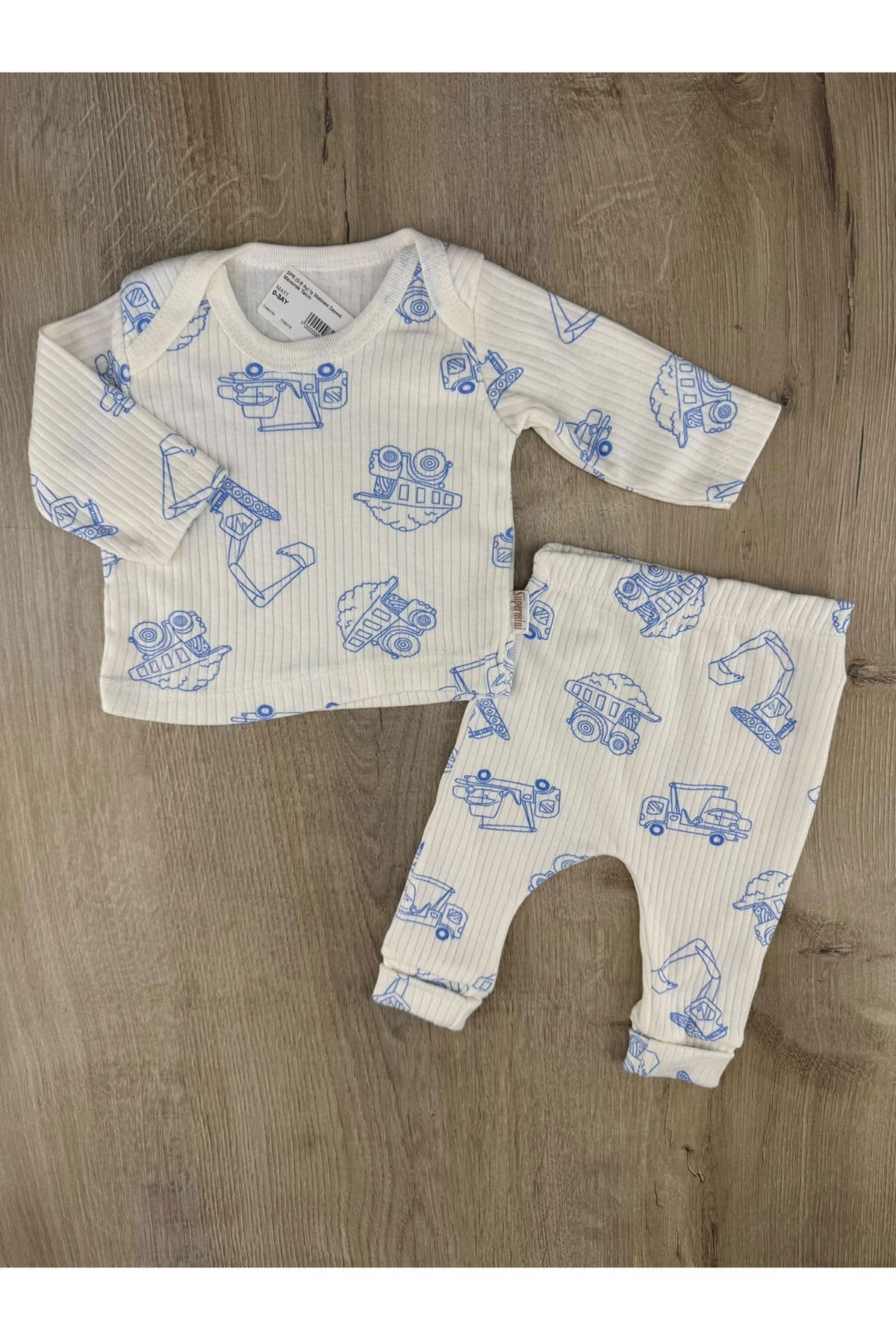 SPR (0-9 Ay) İş Makinesi Desenli Mevsimlik Takım
