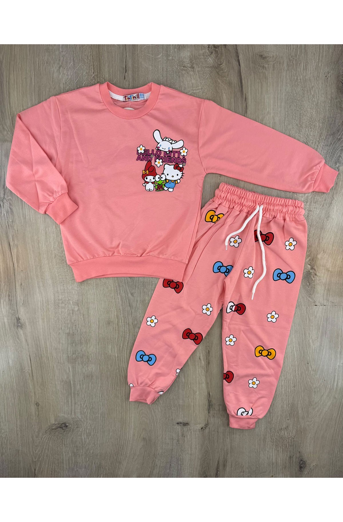 Tintini (3-10 Yaş) Hello Kitty Desenli Sırt Baskılı Mevsimlik Takım