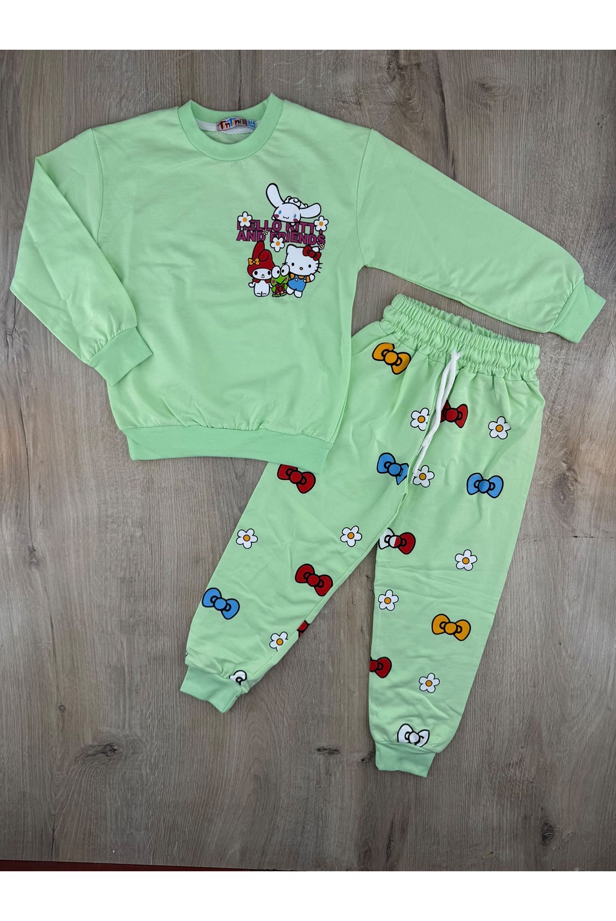 Tintini (3-10 Yaş) Hello Kitty Desenli Sırt Baskılı Mevsimlik Takım