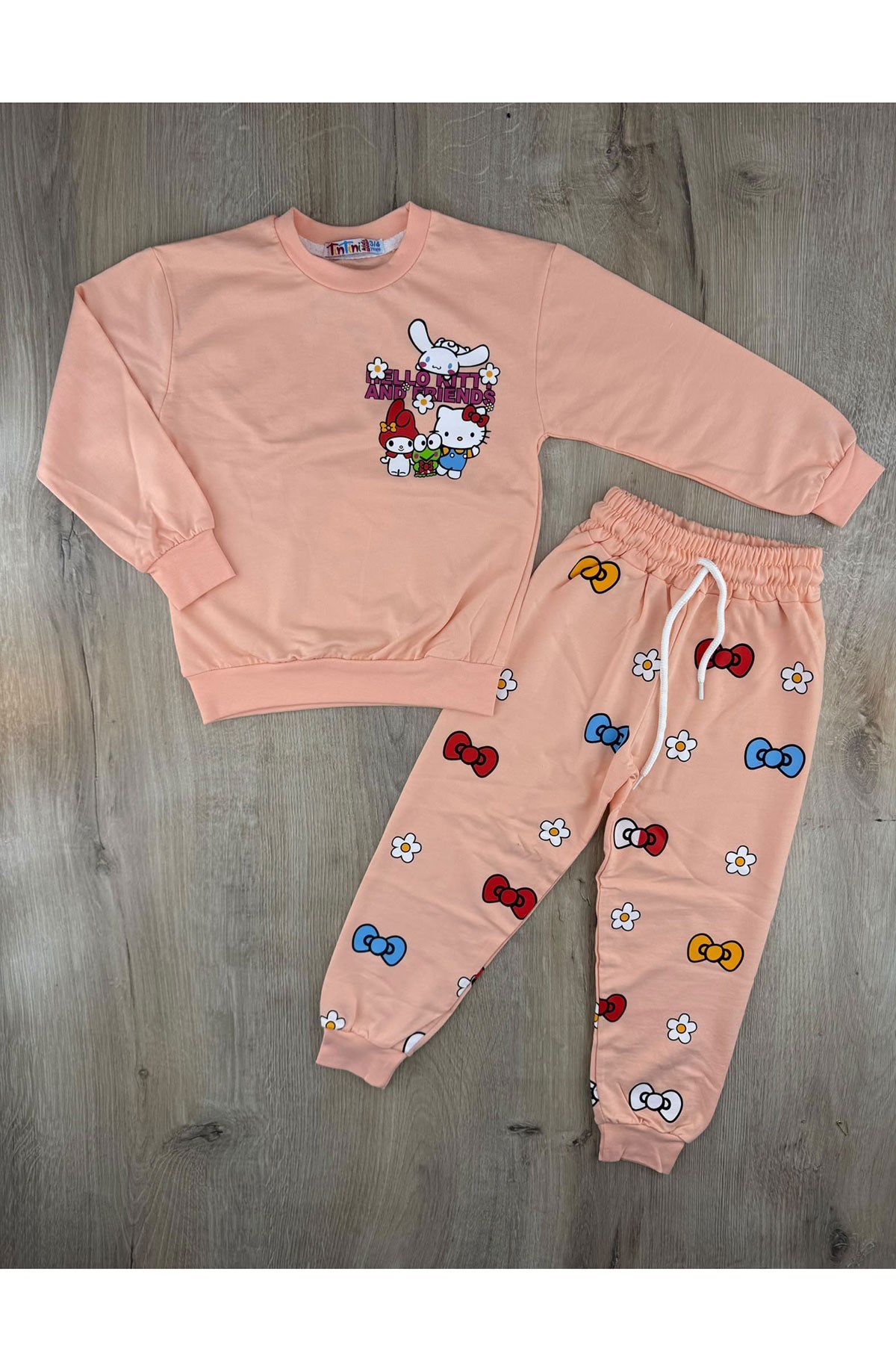 Tintini (3-10 Yaş) Hello Kitty Desenli Sırt Baskılı Mevsimlik Takım