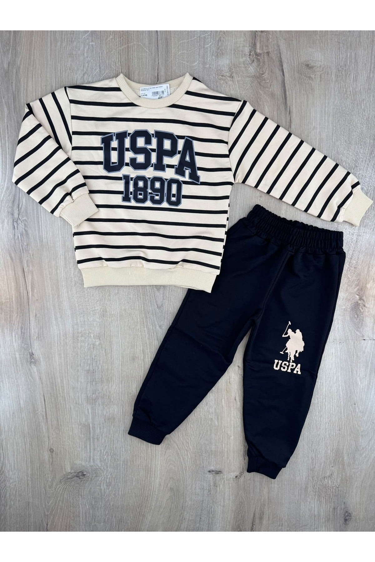 Tintini269 (3-10 Yaş) Çizgili Uspa Desenli Mevsimlik Takım