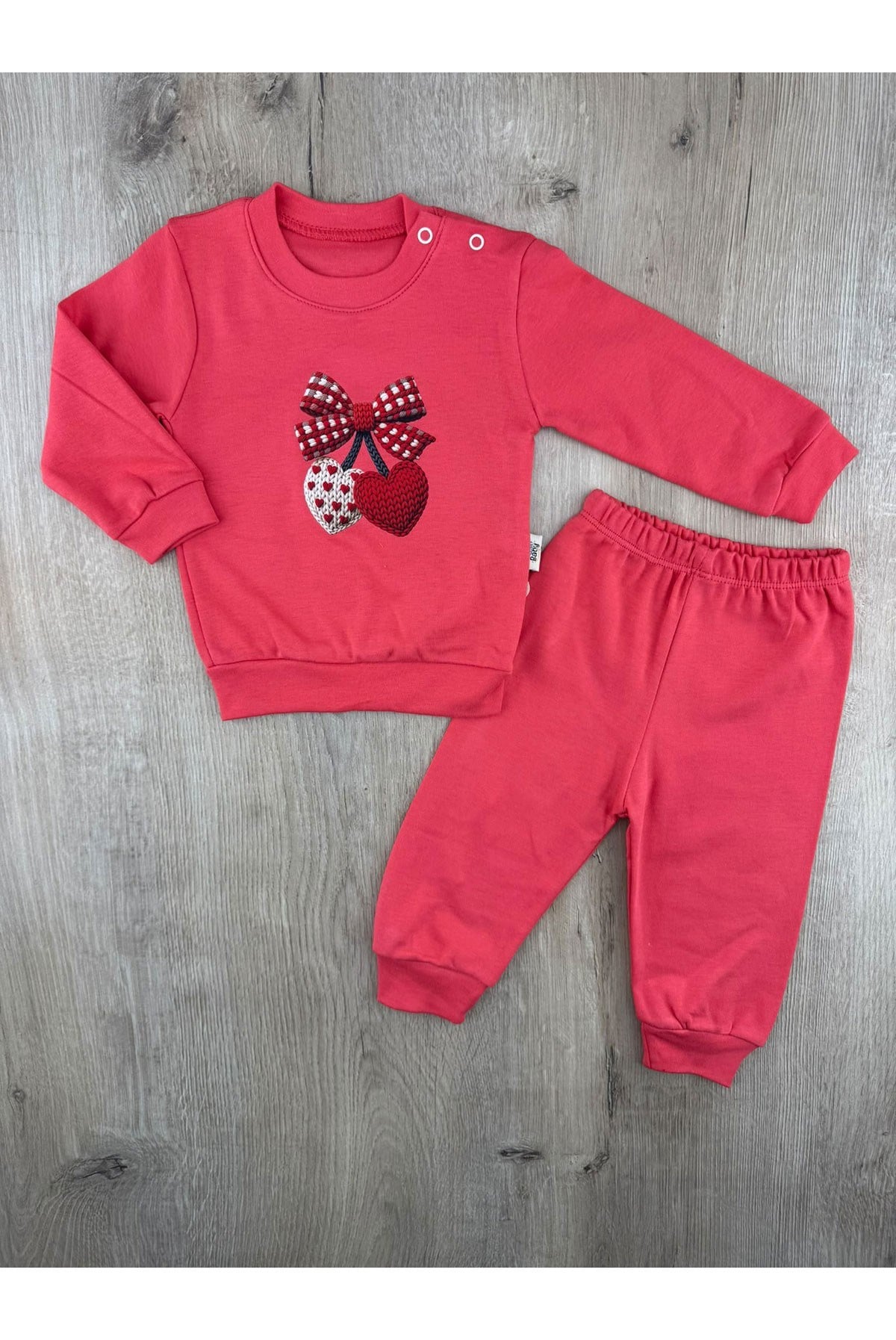 Uso Baby-122 (9-12-18 Ay) Kiraz Desenli Mevsimlik Takım