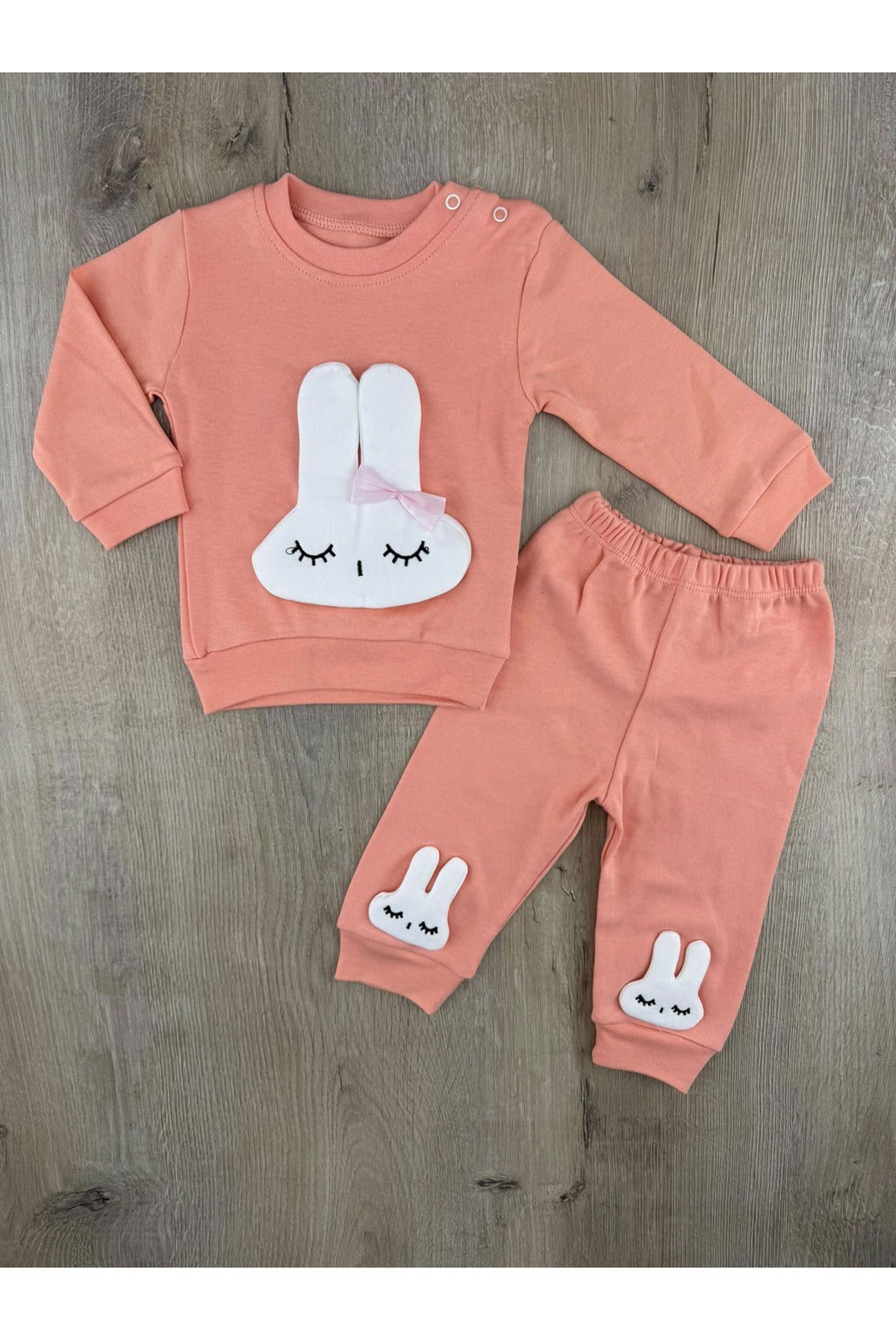 Uso Baby (9-12-18 Ay) Mobil Tavşan Desenli Mevsimlik Takım