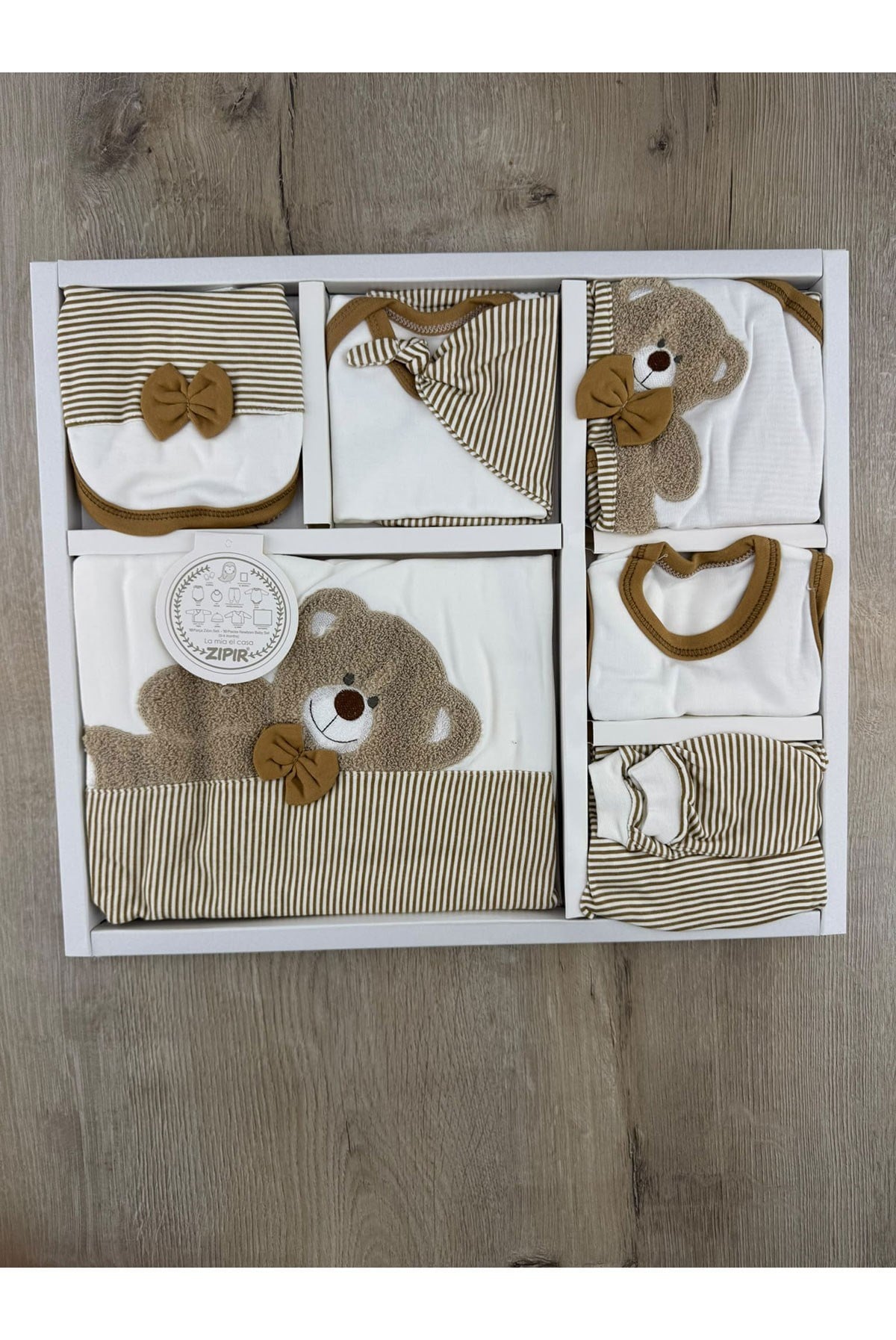 Zıpır (0-3 Ay) 598 Papyonlu Süzene Ayıcıklı 10 Lu Set