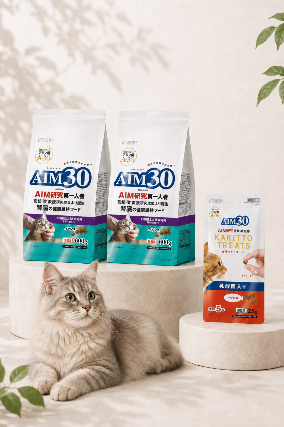 2'li AIM30 +15 YAŞLI KEDİ MAMASI BALIKLI, MULTİVİTAMİN HEDİYELİ