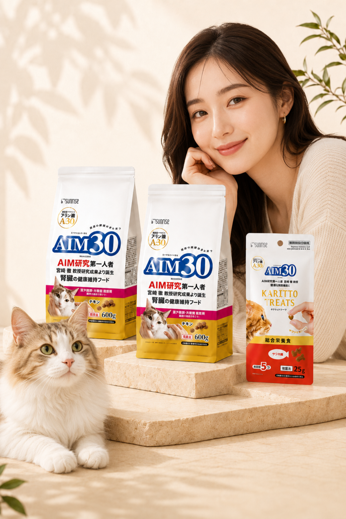 2'li AIM30 STERİL YETİŞKİN KEDİ MAMASI TAVUKLU, MULTİVİTAMİN HEDİYELİ