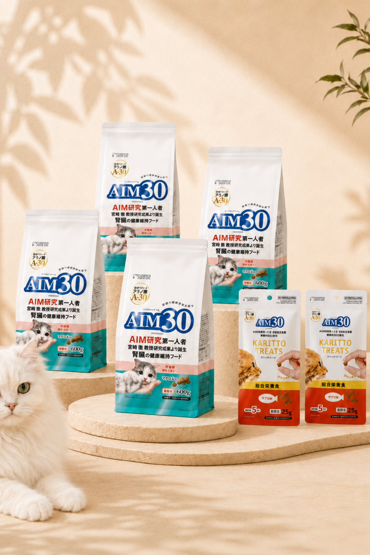 4'lü AIM30 YAVRU KEDİ MAMASI BALIKLI, MULTİVİTAMİN HEDİYELİ