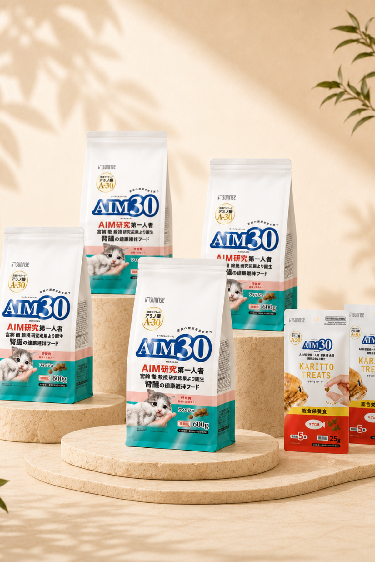 4'lü AIM30 YAVRU KEDİ MAMASI BALIKLI, MULTİVİTAMİN HEDİYELİ