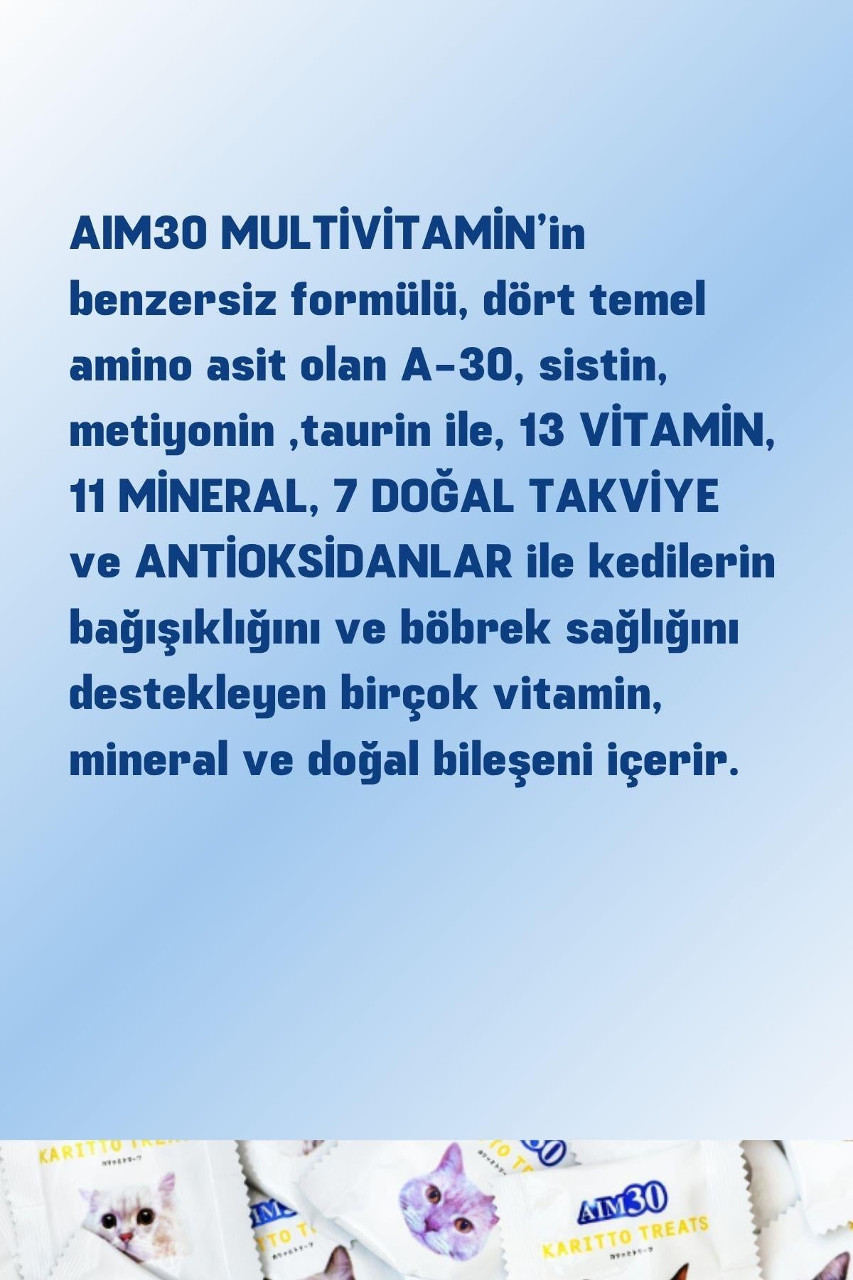 AIM30 Multivitamin 3'lü Avantajlı Paket Deniz Ürünlü, Peynirli ve Ton Balıklı