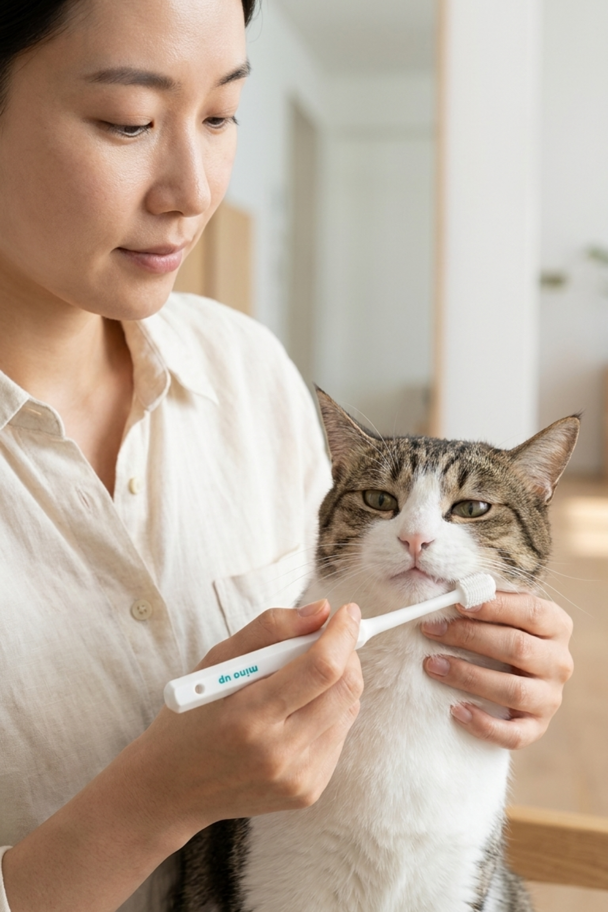 Nyanko Care Kediler İçin Silindir Başlıklı Diş Fırçası Büyük Boy