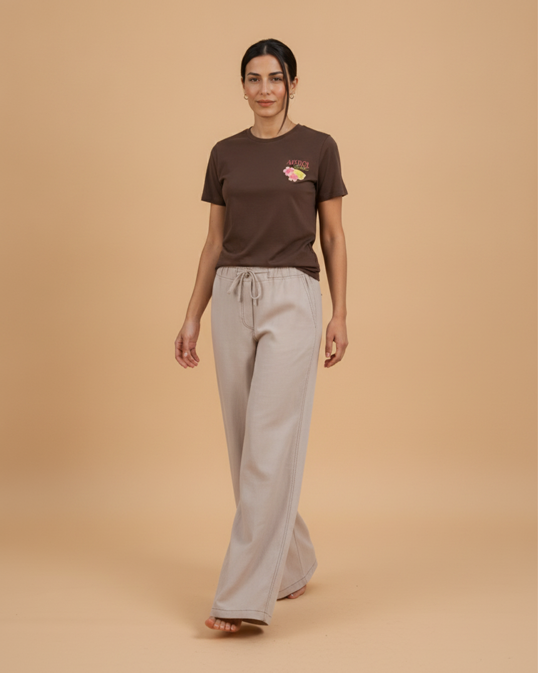 BELİ BAĞLAMALI GENİŞ PAÇA RAHAT KESİM PANTOLONPerzoni