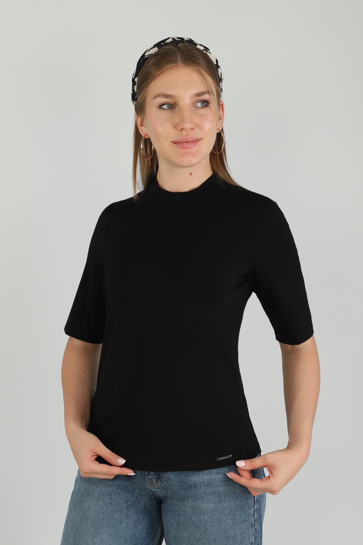 Günlük Kısa Kollu Düz T-ShirtDedo'çe