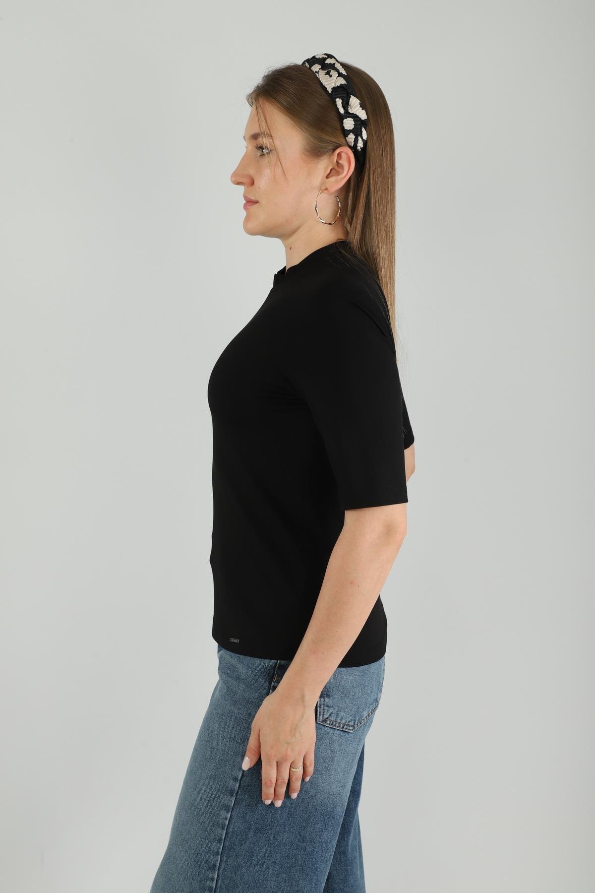 Günlük Kısa Kollu Düz T-ShirtDedo'çe