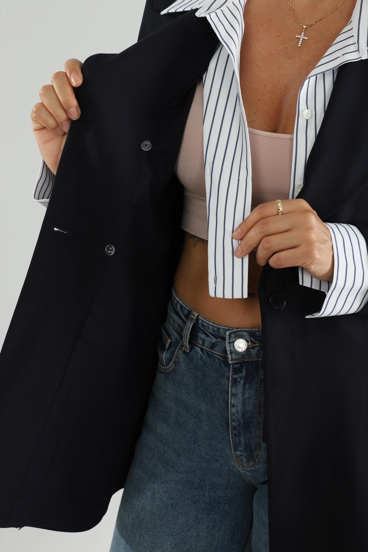 Günlük Oversize Gömlekli CeketDedo'çe
