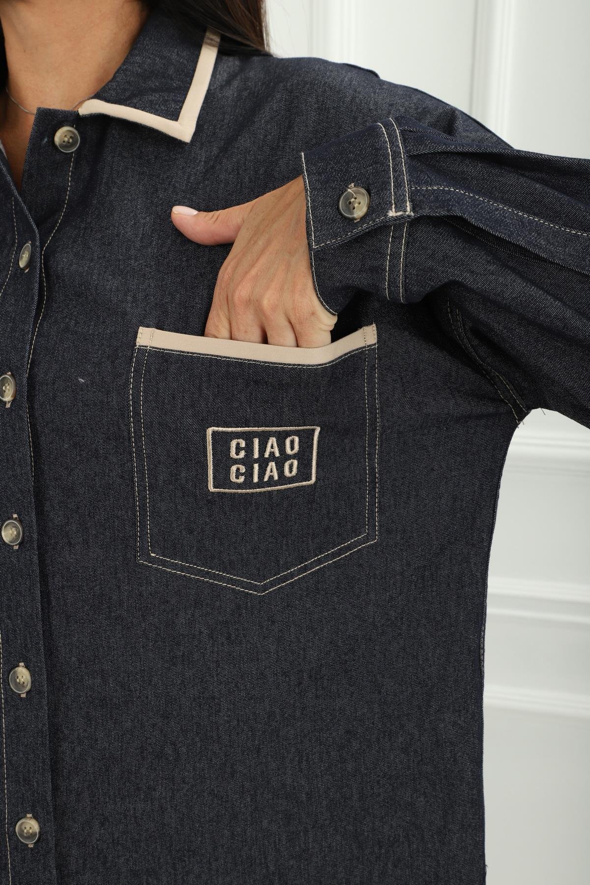 Kadın Denim Gömlek CeketDedo'çe