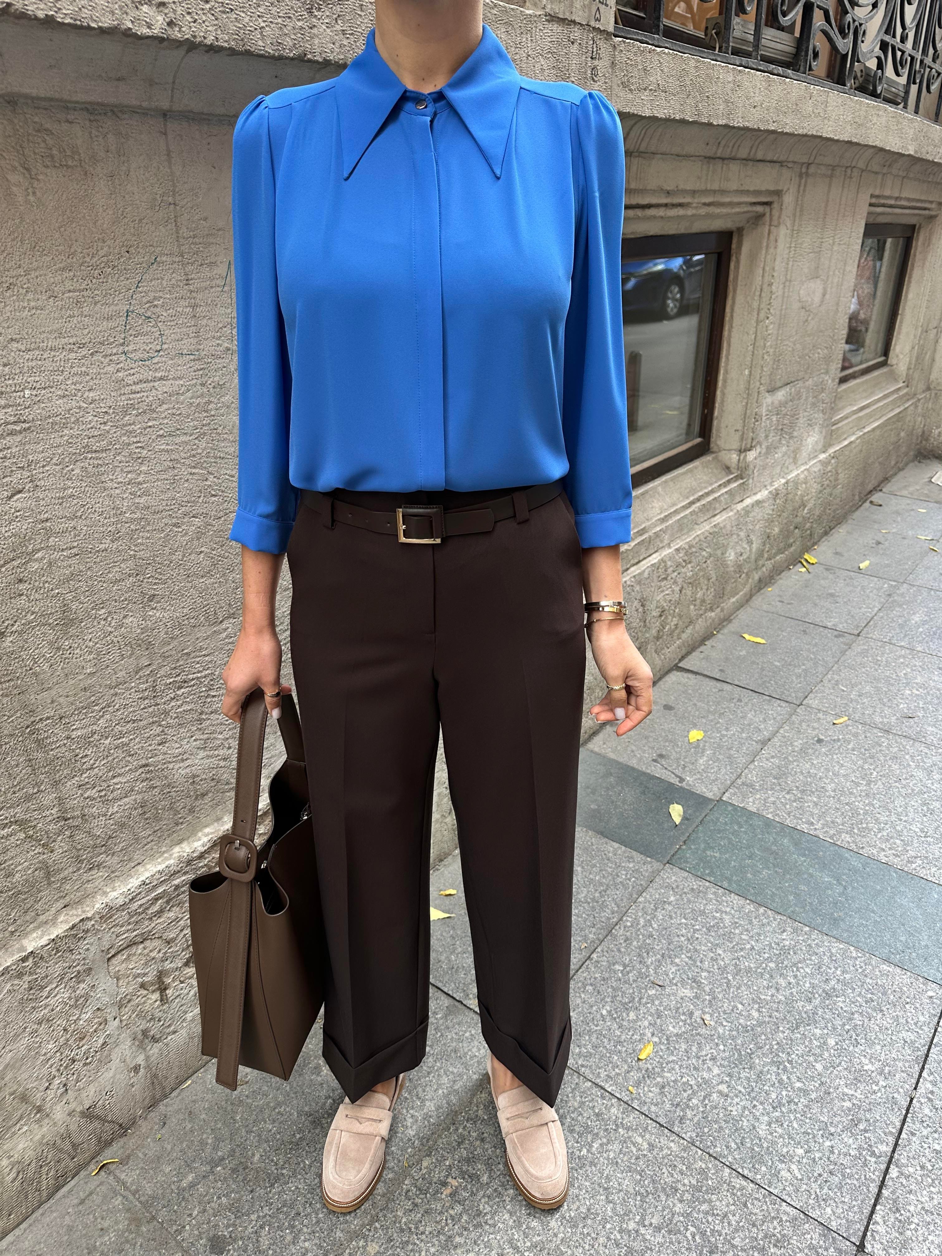 Kemerli Duble Paçalı Şık PantolonDedo'çe