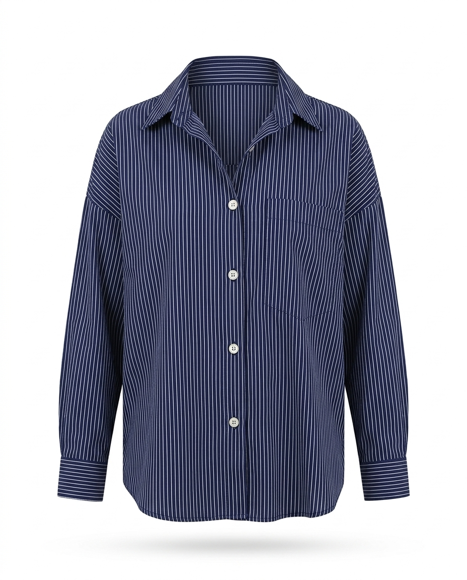 lacivert-beyaz-cizgili-oversize-kadin-gomlek