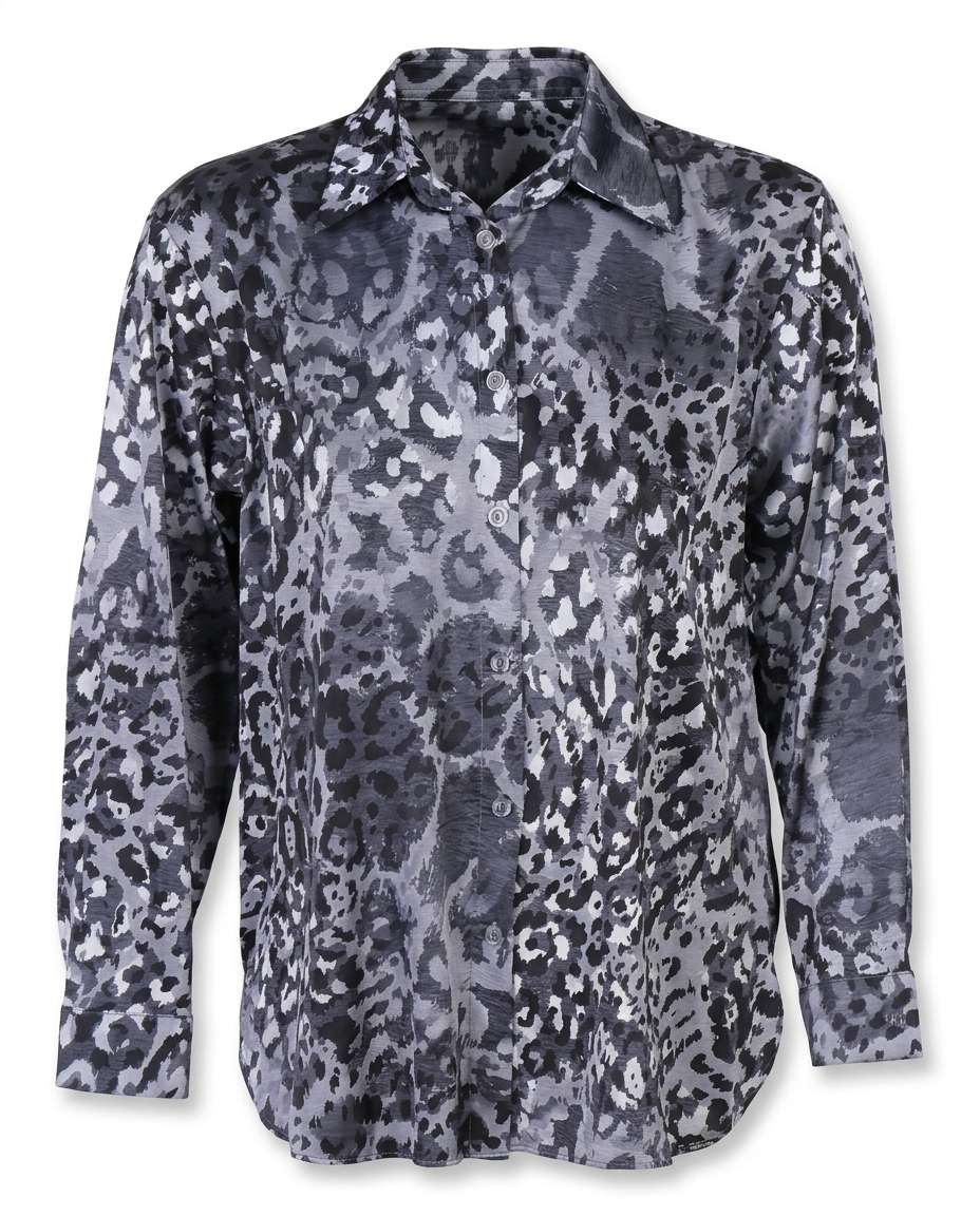 LEOPAR DESENLİ SATEN BLUZDEDO'ÇE