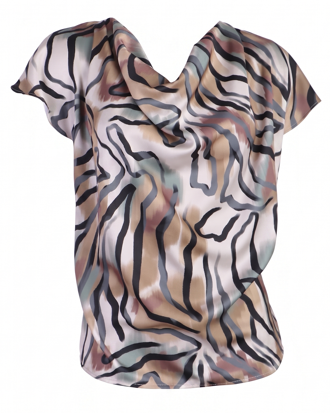 ZEBRA DESENLİ İPEKSİ SATEN BLUZPerzoni