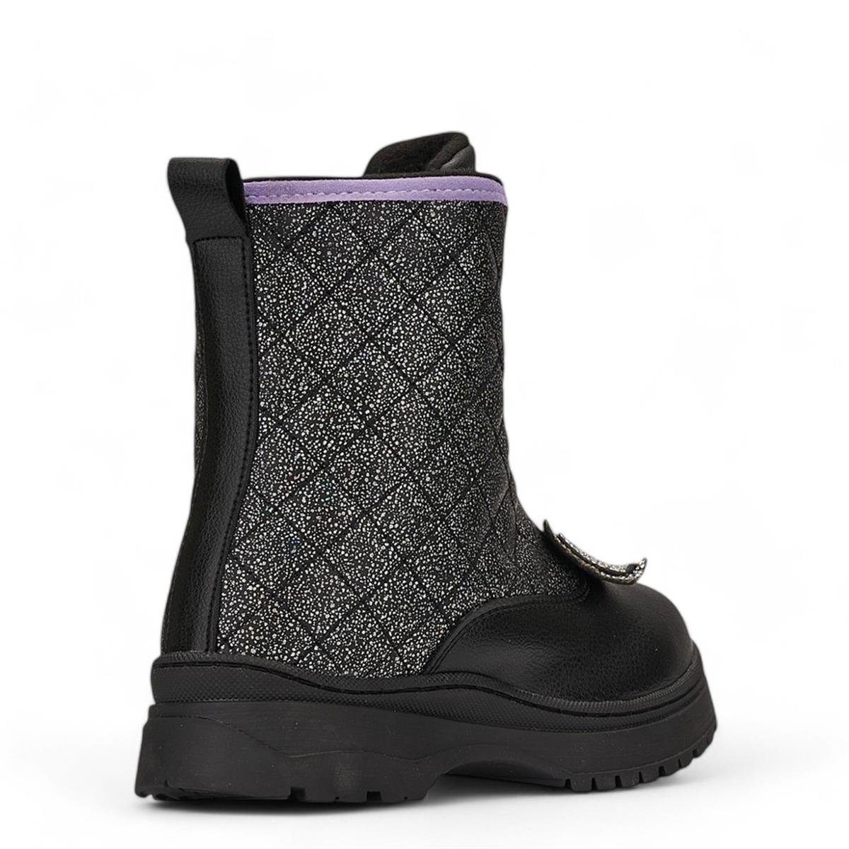 ARZEN_F_BOT_TAŞLI_702 SİYAH_SİMLİ_LİLA