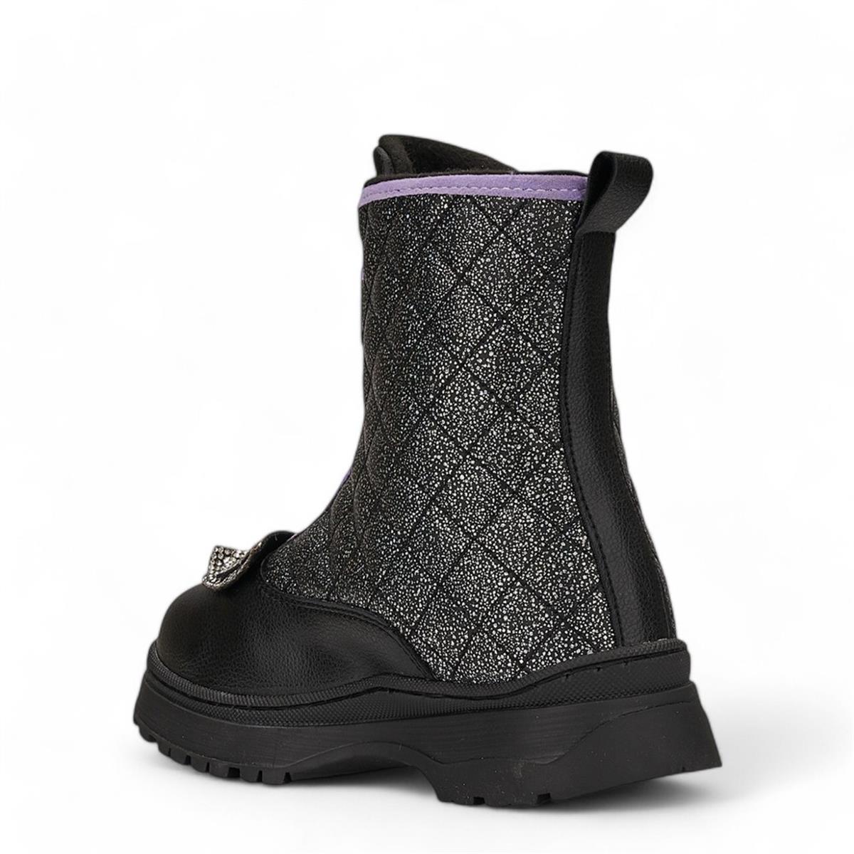 ARZEN_F_BOT_TAŞLI_702 SİYAH_SİMLİ_LİLA
