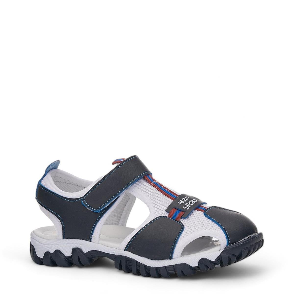 ARZEN_F_SANDALET_023 6_LACİ_BEYAZ_KIRMIZI