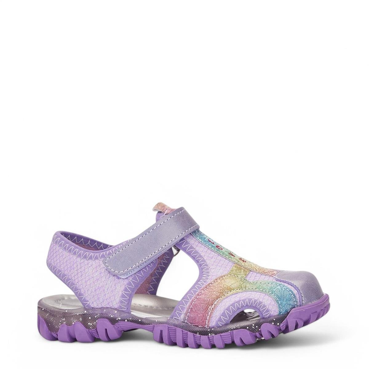 ARZEN_F_SANDALET_610 LİLA_GÖKKUŞAĞI_SİMLİ
