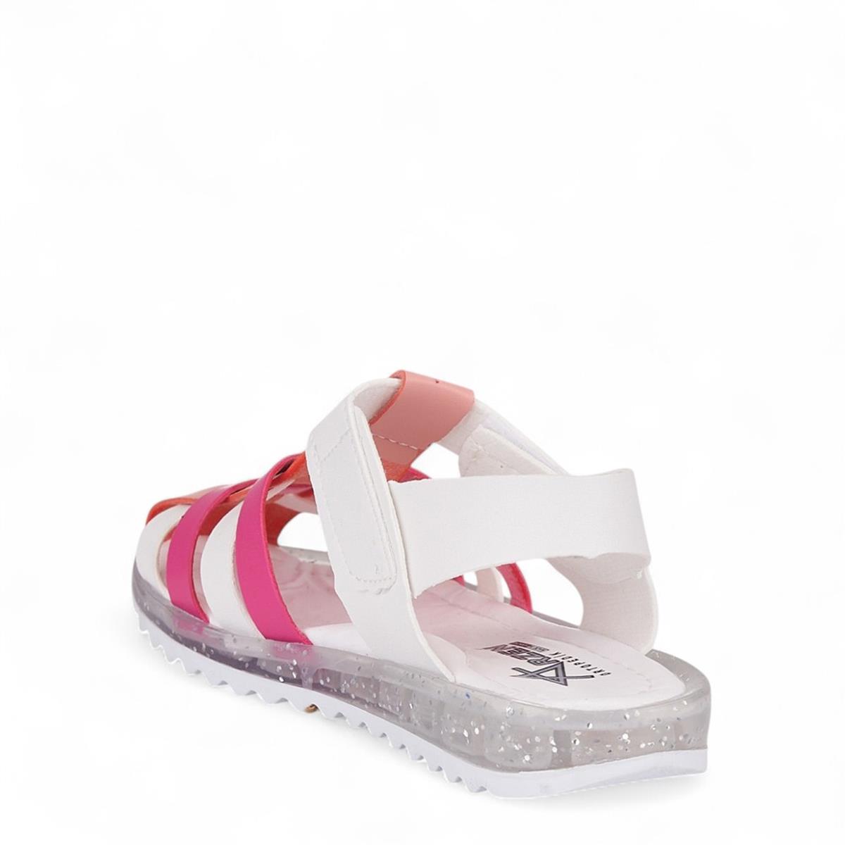 ARZEN_P_SANDALET_012 BEYAZ_FUŞYA_PUDRA