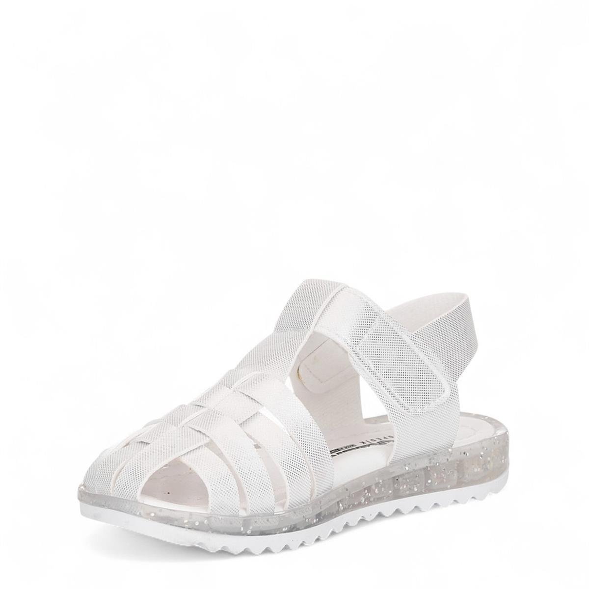 ARZEN_P_SANDALET_012 BEYAZ_SİMLİ