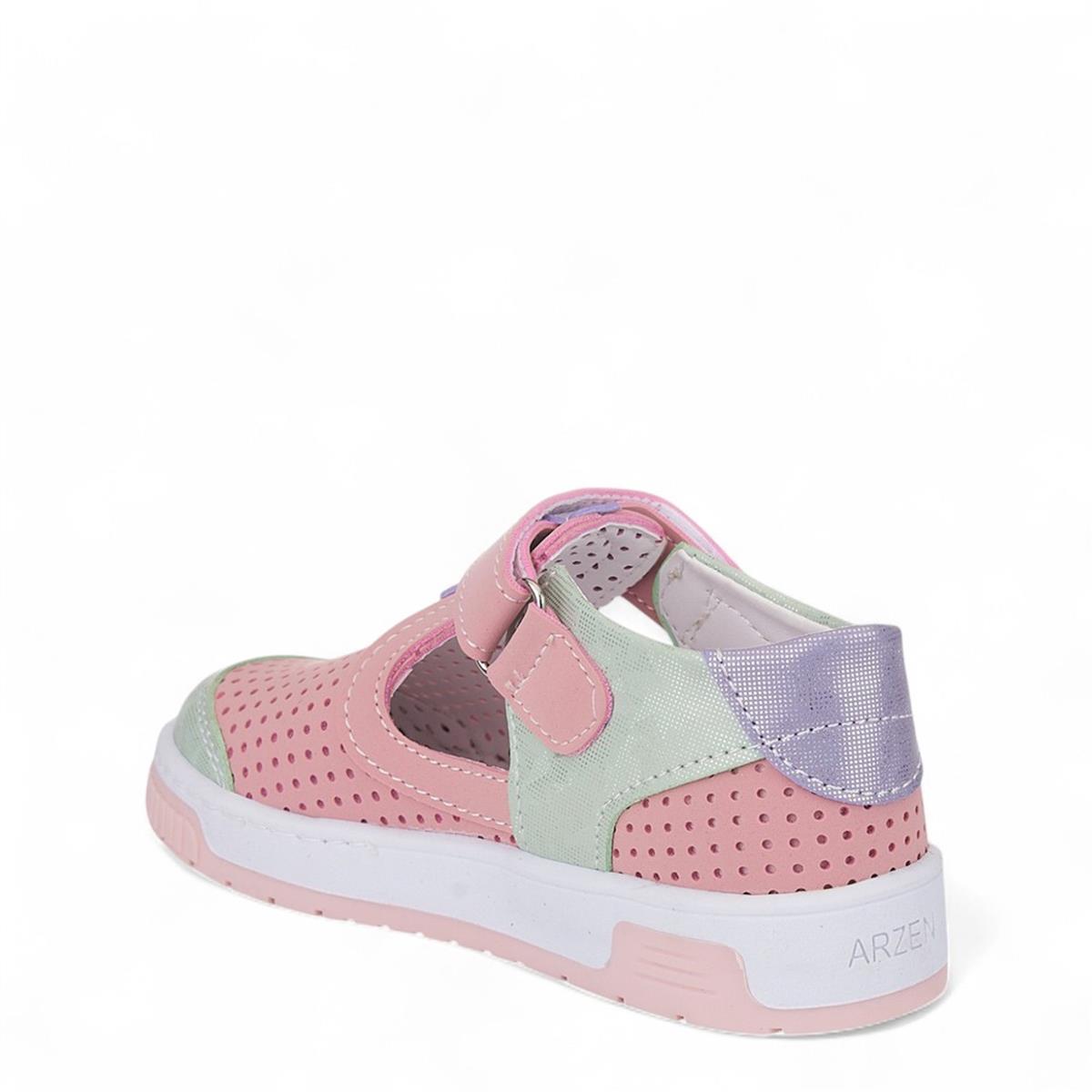 ARZEN_P_SANDALET_025 PEMBE_NUBUK_YEŞİL