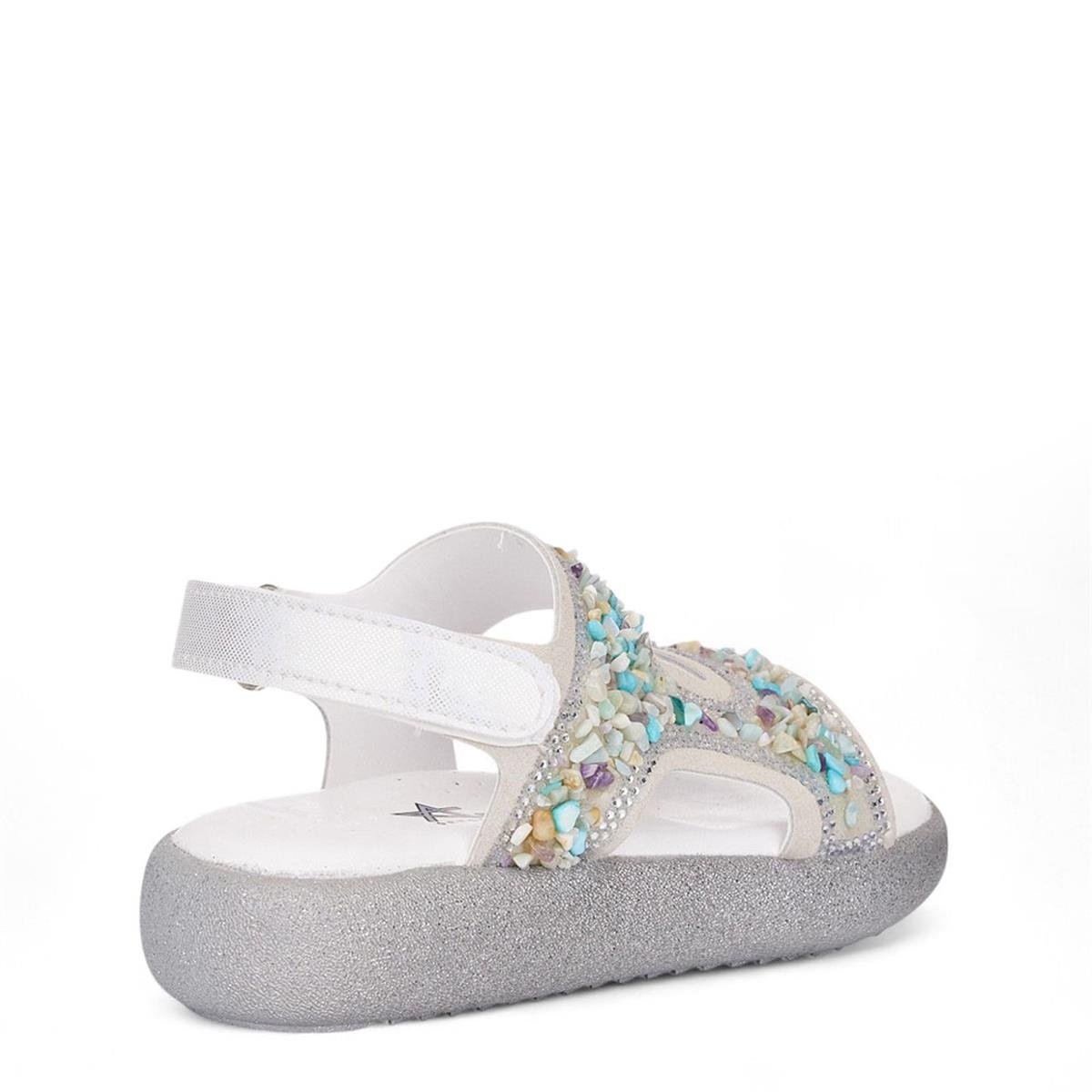 ARZEN_P_SANDALET_052 BEYAZ_SİMLİ