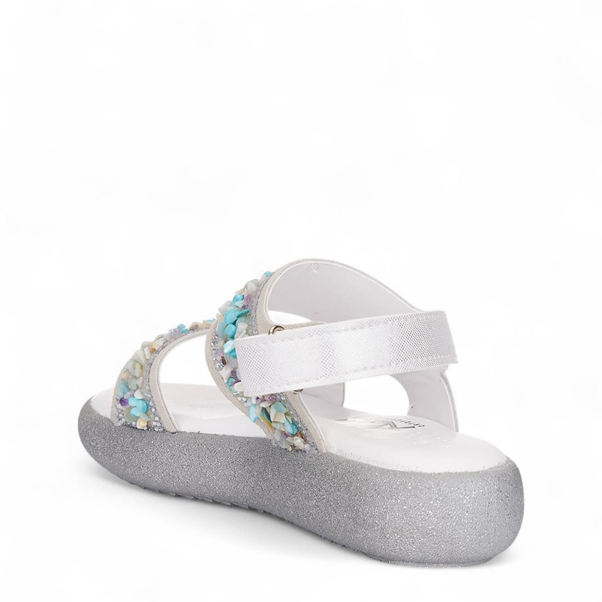 ARZEN_P_SANDALET_052 BEYAZ_SİMLİ