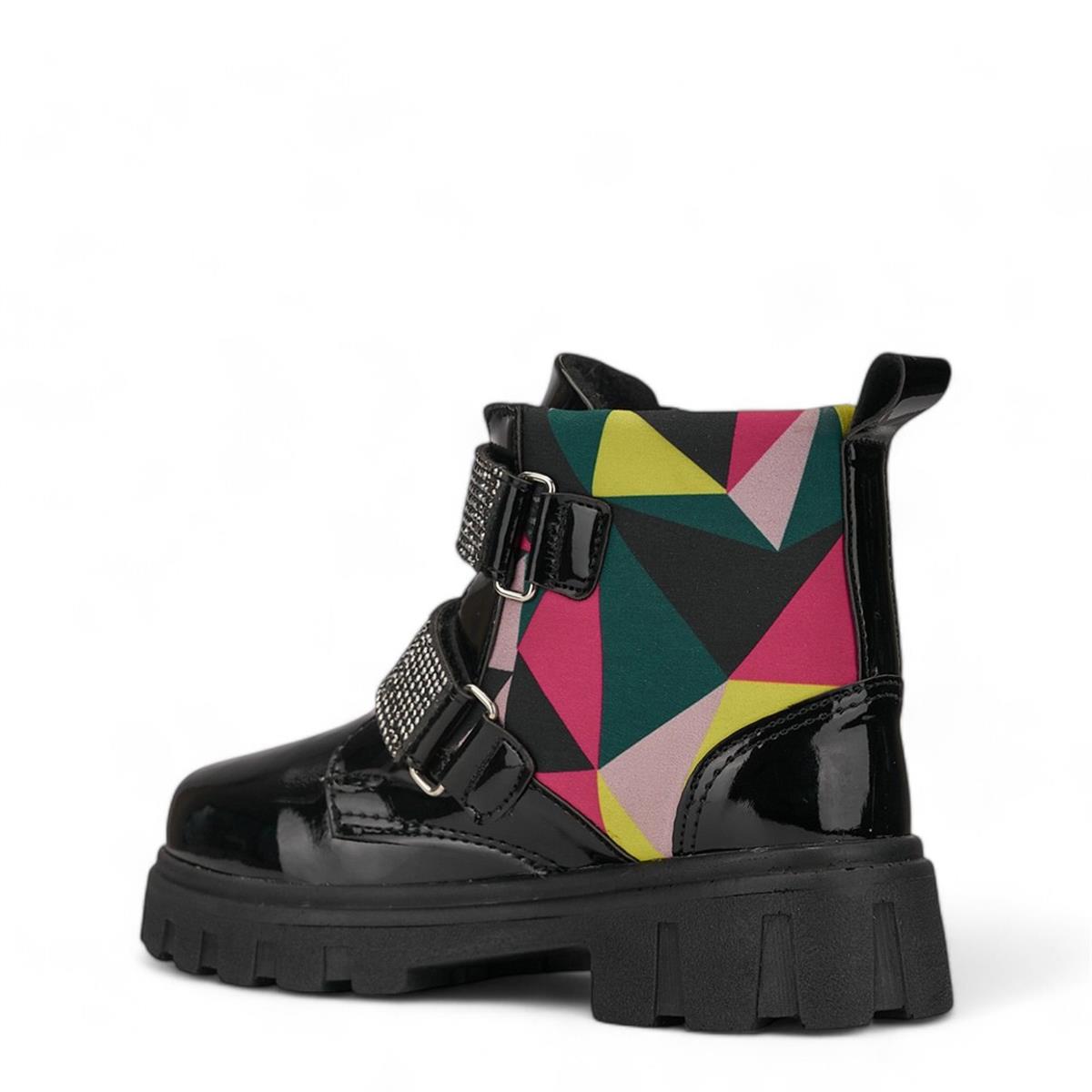 CARMELLA_P_BOT_601 SİYAH_RUGAN_DESENLİ_CIRTLI