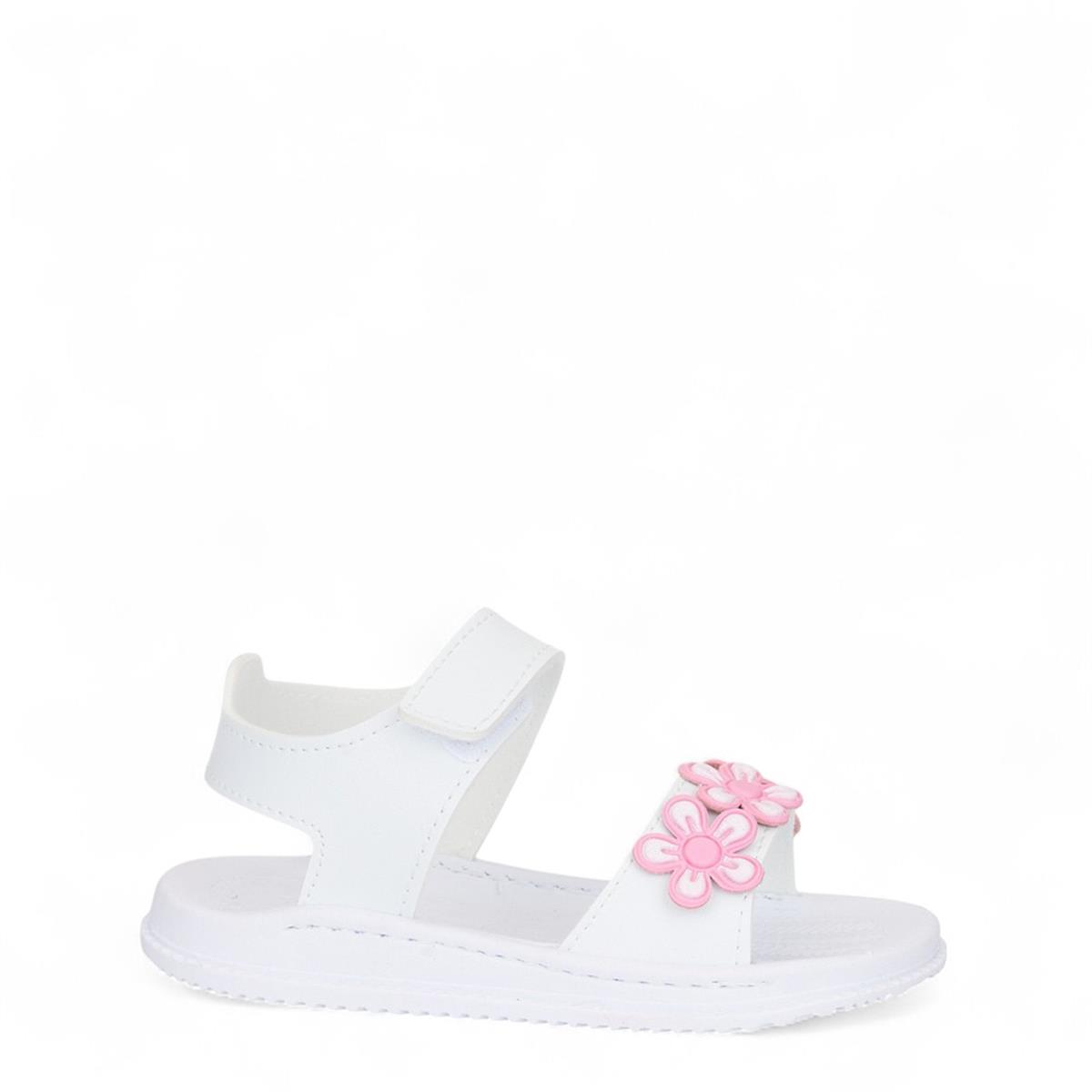 DOKTOR_P_ÇİÇEKLİ_SANDALET BEYAZ