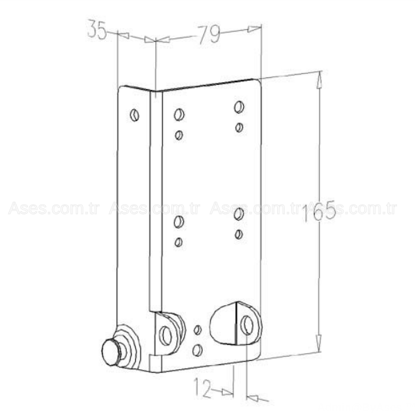 AsesASE.AUB.422Alt Teker Taşıyıcı Seksiyonel Garaj Kapıları için Takım