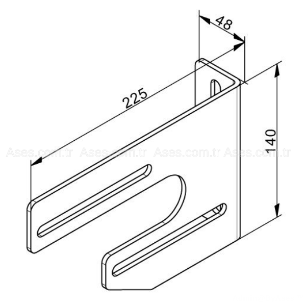 AsesASE.PLK.ABD8RRulmansız Yatak Plakası 76-152mm (Sağ)