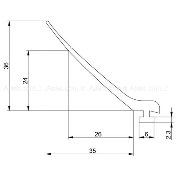 AsesASEND.USC01Üst Sızdırmazlık Contası Siyah EPDM